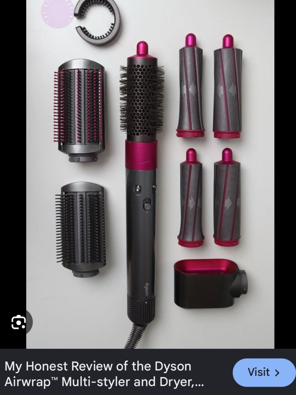 Dyson Multi-Styler Set in Gray and Fuchsia Accents